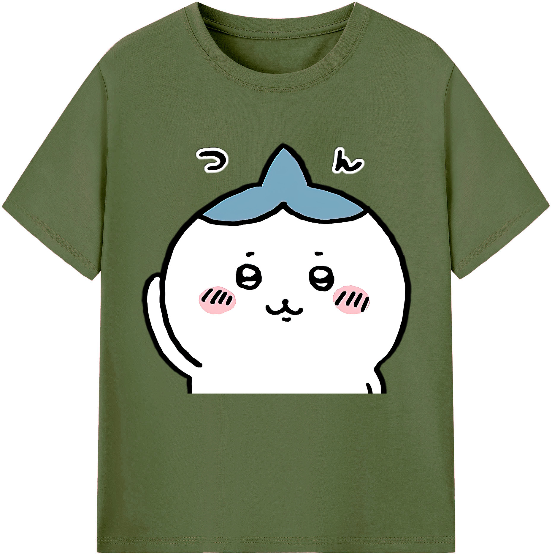 （画像用） ちいかわ ハチワレ Chii-kawa hachiware 綿100％半袖Tシャツ（フロントプリント）